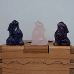 Crystal Howling Wolf Statues