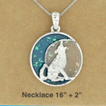 Blue Moon Wolf Necklace