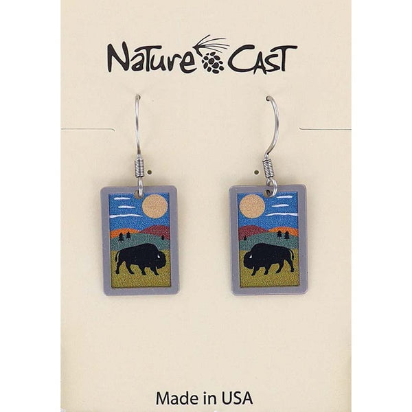 Dangling Bison Earrings