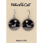 Dangling Wolf Earrings