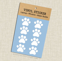 Paw Print Window Stickers