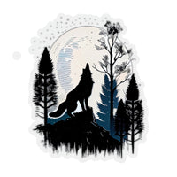 Wolves in Mountains Vinyl Stickers