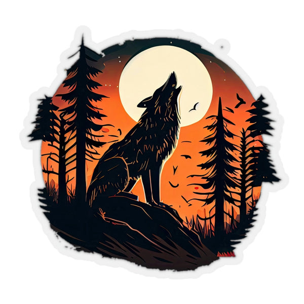 Wolves in Mountains Vinyl Stickers