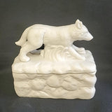 Porcelain Wolf Box
