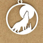 Cut out Howling Wolf Necklace