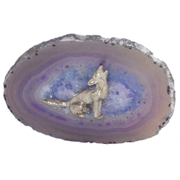 Agate Wolf Magnet