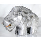 Marble Bison Statue