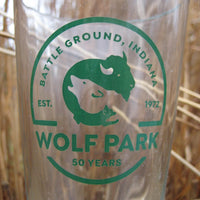Wolf Park Anniversary Logo Pint Glass