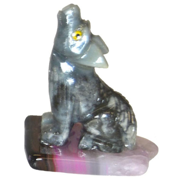 Soapstone Wolf Statue